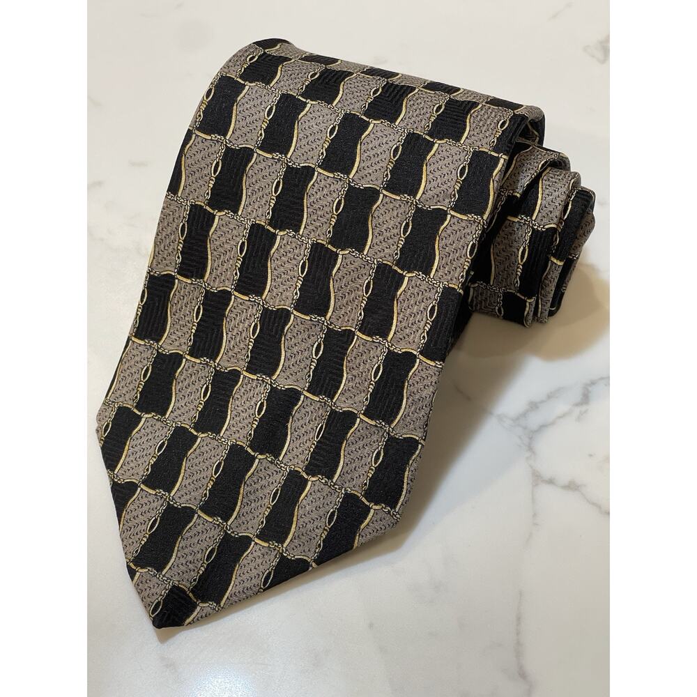 NWT NOS Vintage Raphael Roma Milano Hand Made Silk Tie 57.5 x 3.75